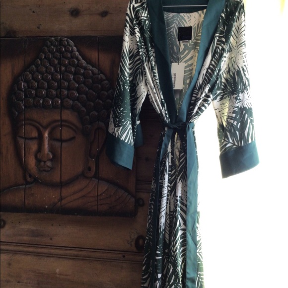 By NOW rare boho Tropical Nights Palm Duster Kimono Jacket